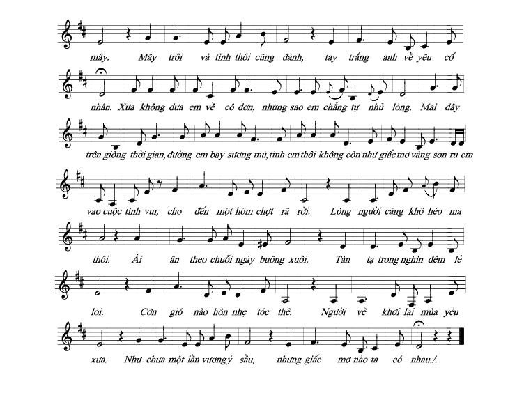 Sheet nhạc Tàn Tạ 2